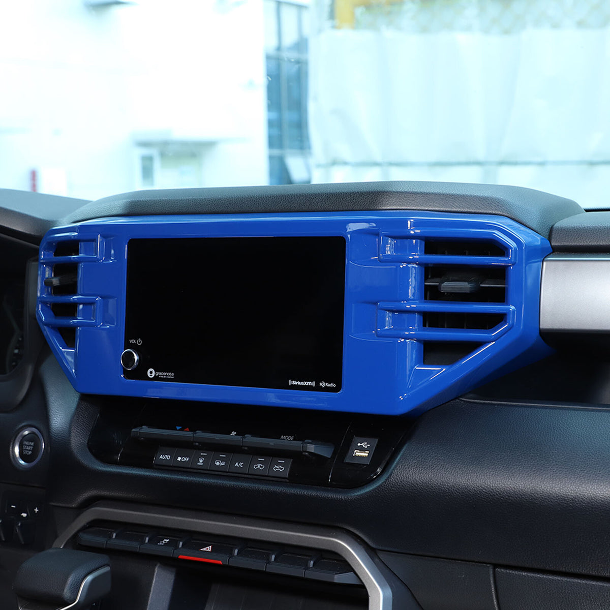Blue Center Console air outlet frame Trim Cover For Toyota Tundra/Sequoia 22-26 2