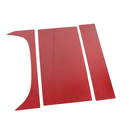 Red Carbon Fiber Interior Cup Holder Cover Trim Frame For Jaguar F-TYPE 2013-24 15