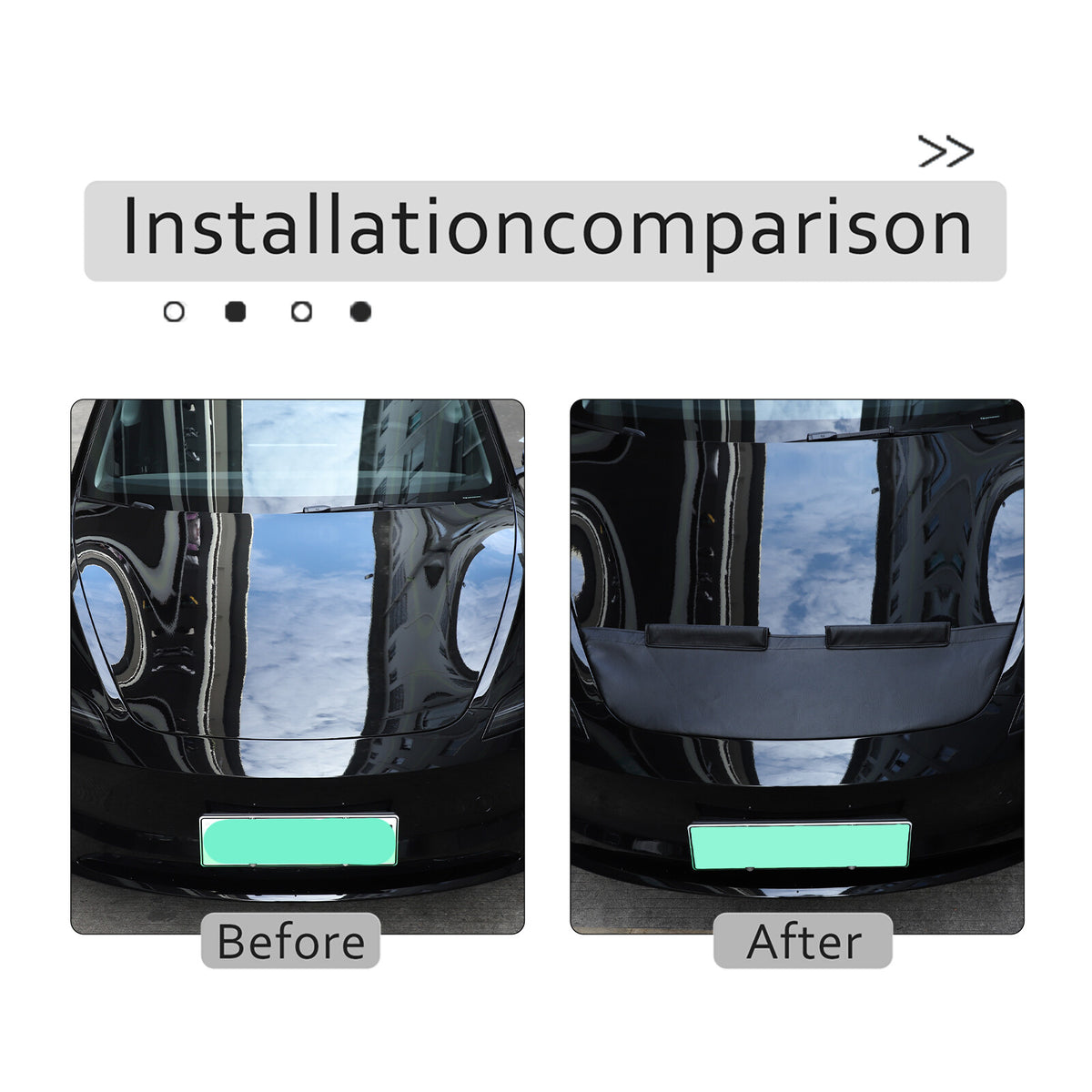 Front Leather Hood Cover Protector Bra Trim For Tesla Model 3/Y 2016-24 18