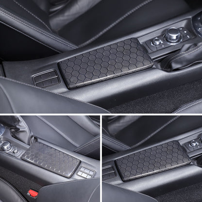 Real Honeycomb Carbon Fiber Center Armrest Box Cover Trim For Mazda MX-5 2016+ 4
