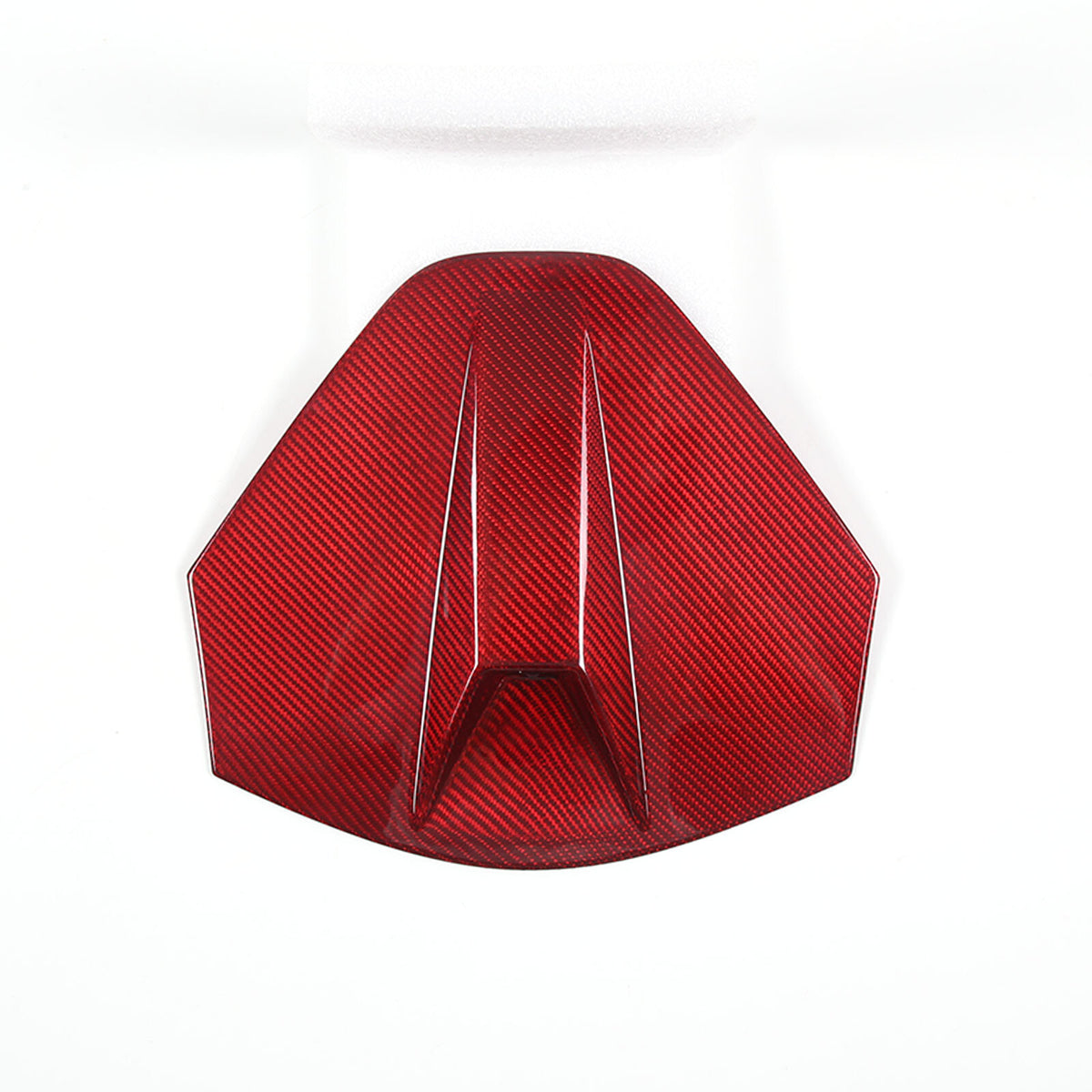 Red Real CARBON FIBER Rear Decklid Camera Cover For 20-Up Corvette C8 Coupe 7