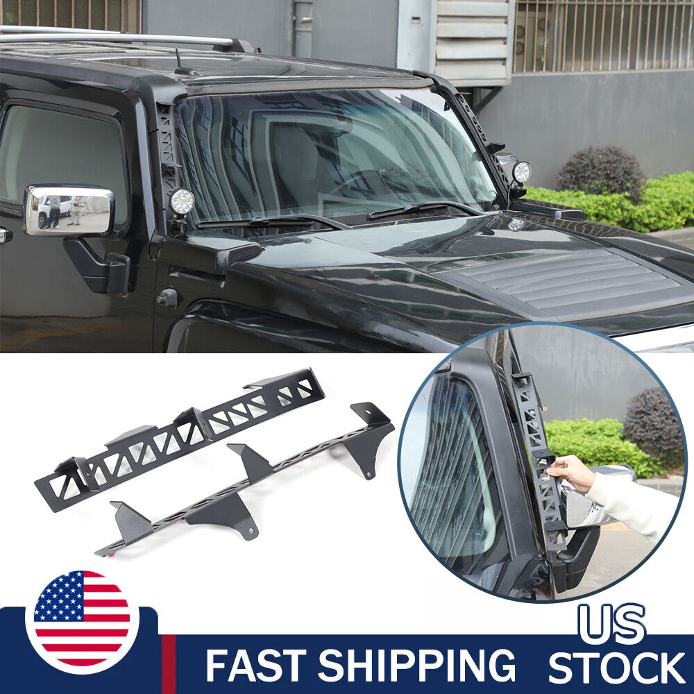 Carbon Steel A-Pillar LED Light Bar Mount Bracket For Hummer H3 2005-2009 US 1