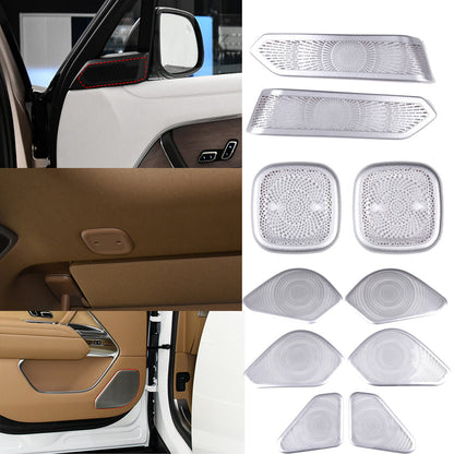 S. Steel Door Speaker A pillar Cover Mesh Trim For LR Range Rover Vogue 2022-23 2