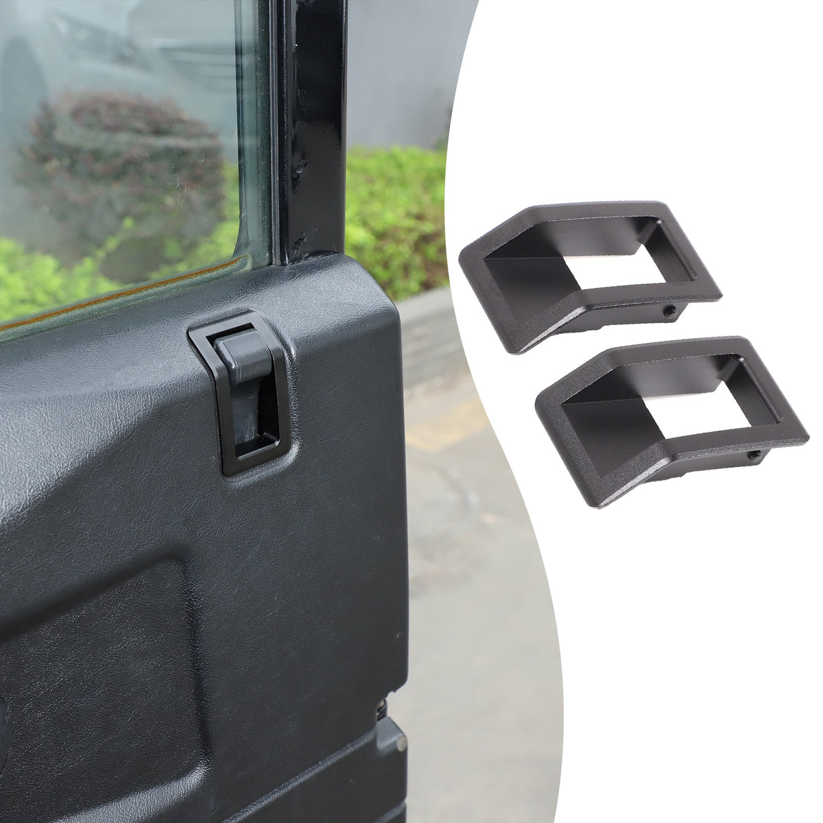 Aluminum Door Latch Outer Trim Cover For Land Rover Defender 90 L316 2004-2018 1