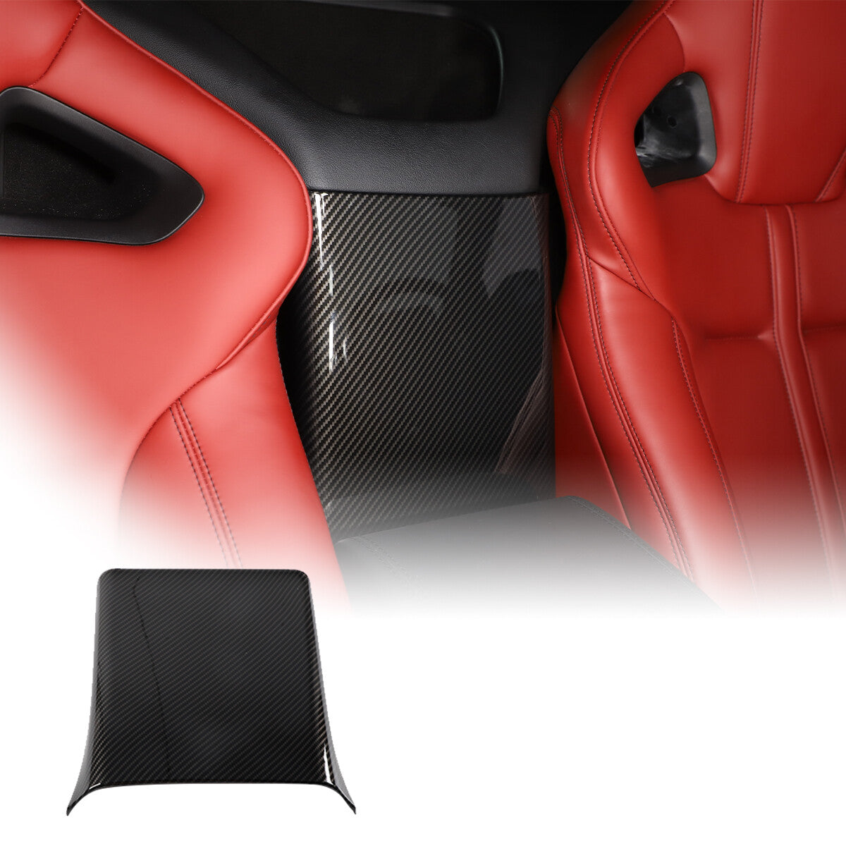 Carbon ABS Center Conosle Back Trim Cover For Jaguar F-TYPE Coupe 2013-24 US 3