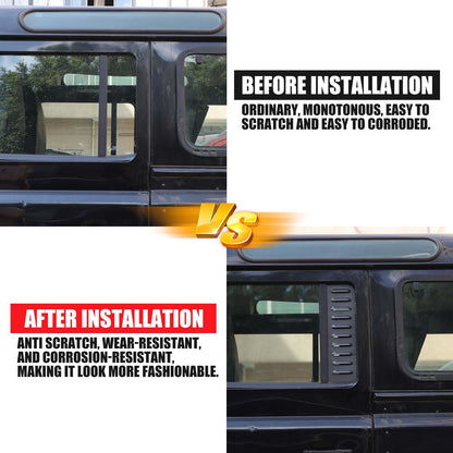 Alloy Rear Door Window Pillar Post Cover Trim For Land Rover Defender L316 04-18 24