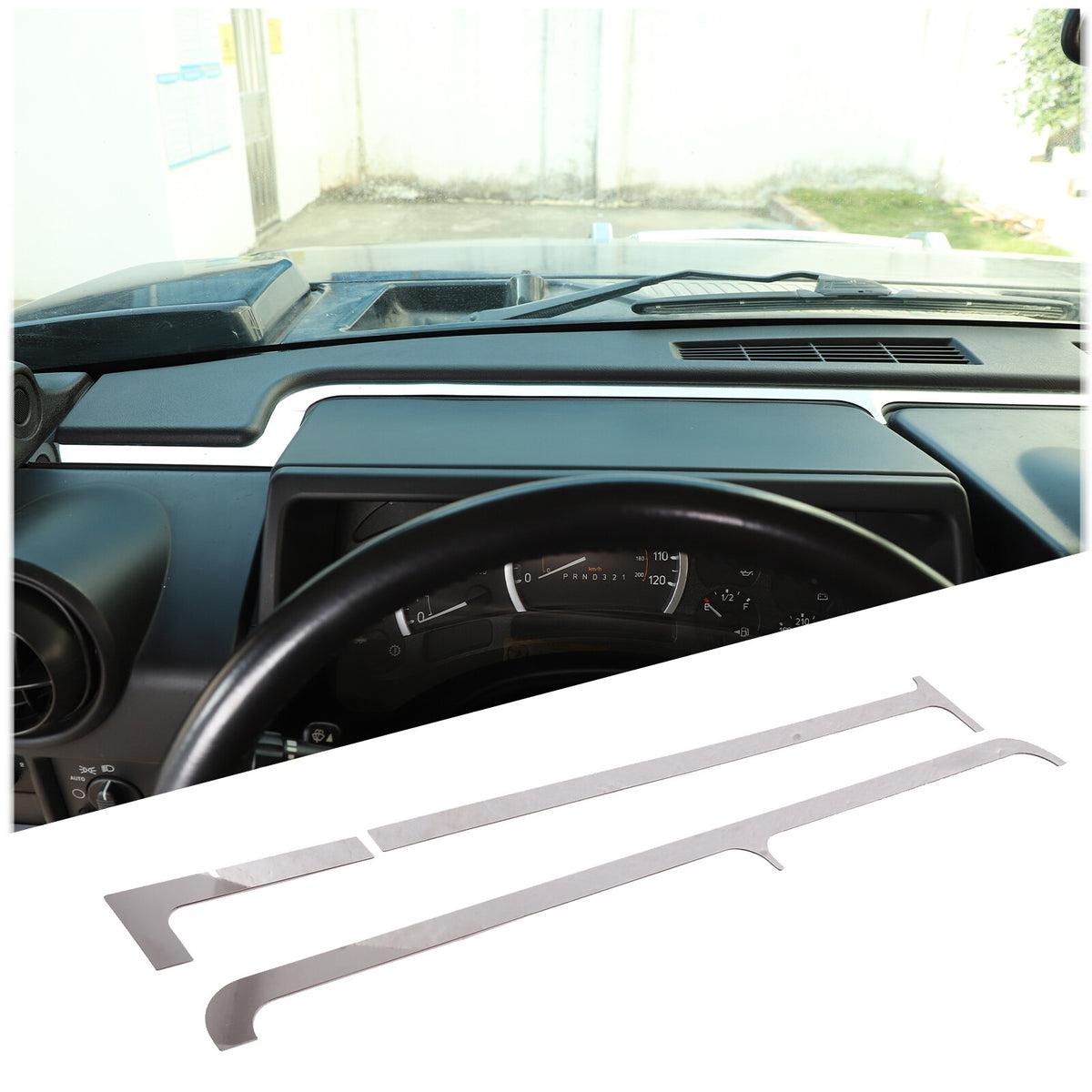 Silver Steel Dashboard Recess Trim Interior Kit fit For Hummer H2 2003-2007 US 1