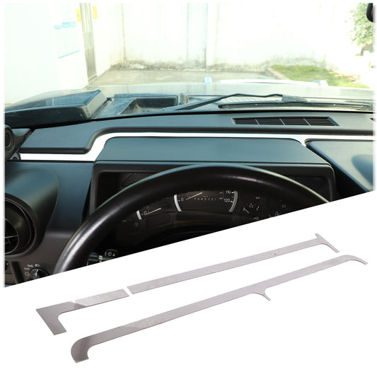 Silver Steel Dashboard Recess Trim Interior Kit fit For Hummer H2 2003-2007 US 1