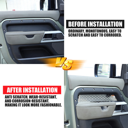 Steel Interior door Panel trim Frame For Land Rover Defender L663 110/130 20-24 16