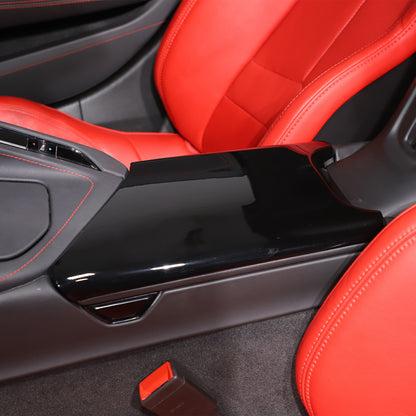 Glossy Black Center Console Armrest Box Lid Covers For C8 Corvette 20-26 US 11