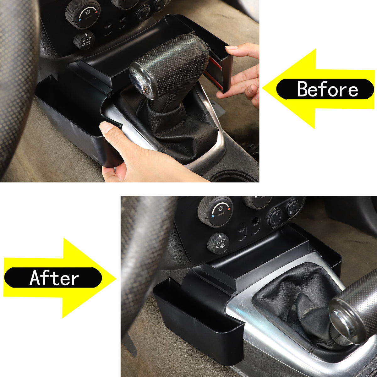 ABS Gear Shift Side Storage Box Organizer tray For Hummer H3 2005-09 US 8