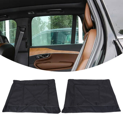 Black ABS Rear Window Visor Sun Shade Cover For Volvo XC90 2015-2024 1