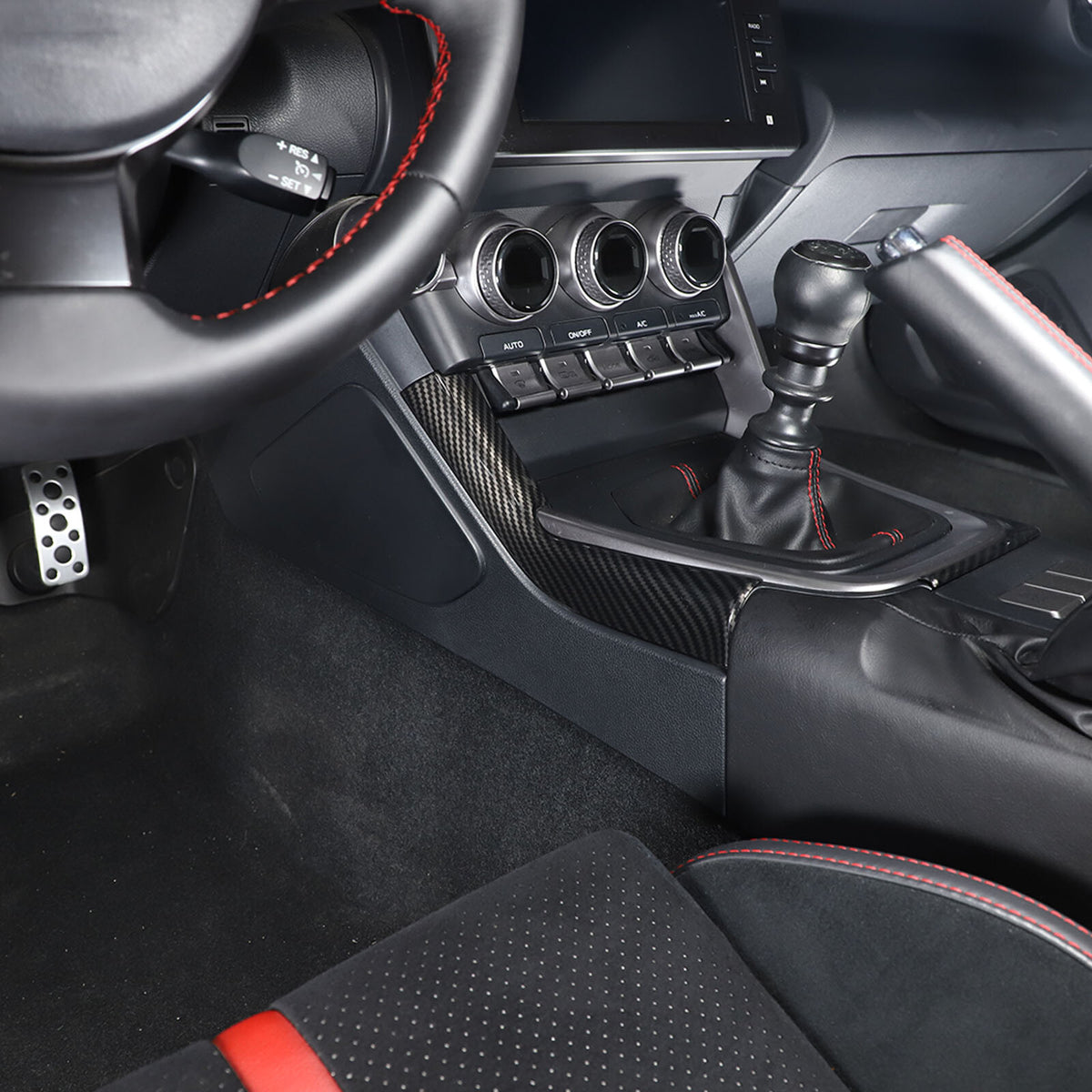 ABS Carbon Fiber Interior Center Console Trim Set Fits For GR86/BRZ 2022-2025 US - Variants 1-5 8