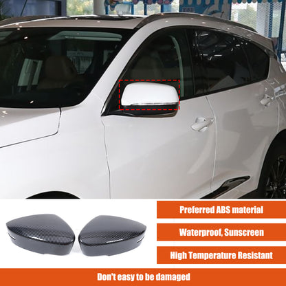 Carbon Fiber ABS Exterior Mirror Cover Trim For Acura MDX 2022-2024 21