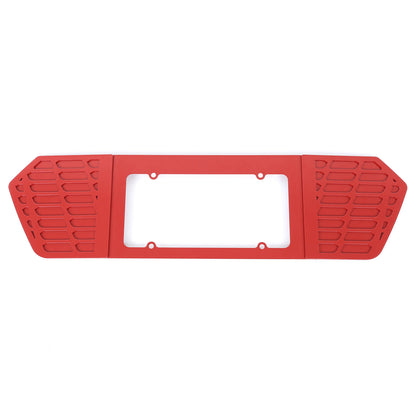 Red Aluminum Alloy Rear License Plate Filler Panel Trim for Corvette C8 2020+ 11