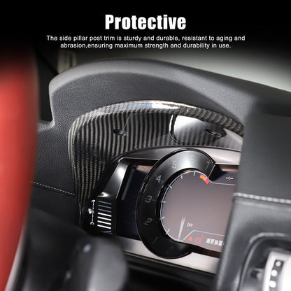 Real Carbon Fiber Dashboard Instrument Cover Trim For Toyota Supra A90 2019-22 9