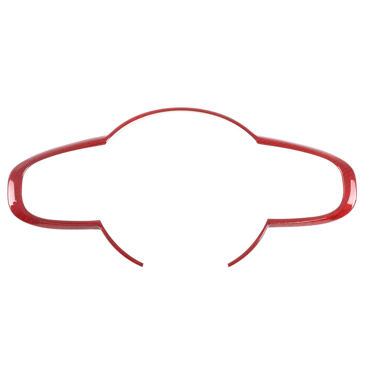 Red Real Carbon Fiber Steering Wheel Trim For Fiat 500 Abarth 595 695 2016+ 12