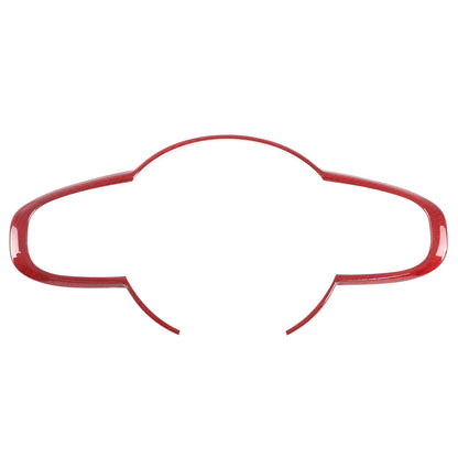 Red Real Carbon Fiber Steering Wheel Trim For Fiat 500 Abarth 595 695 2016+ 12