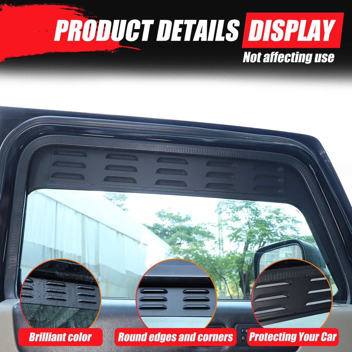 Front Door Window Louver Air Vent Panel Trim Cover For Hummer H2 2003-2009 US 17