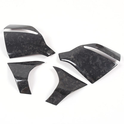 Forged Real Carbon Fiber Side Mirror Base Lower Cover Trim For Corvette C8 20-26 12