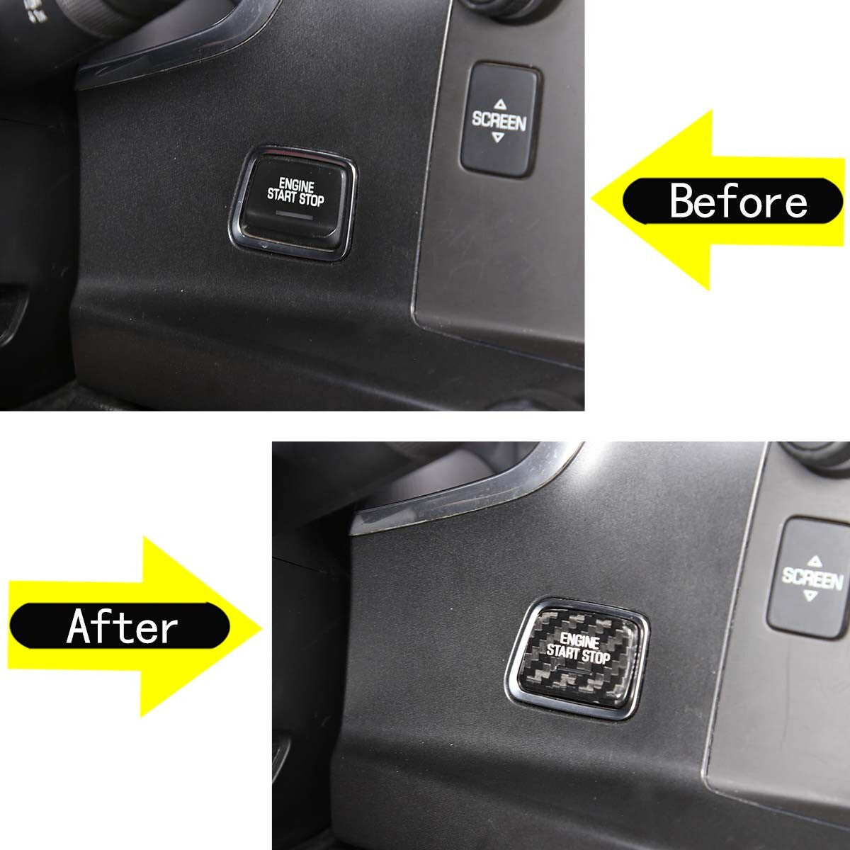 Real Dry Carbon Fiber Interior Center Full Trim Set Kit For Corvette C7 2014-19 53