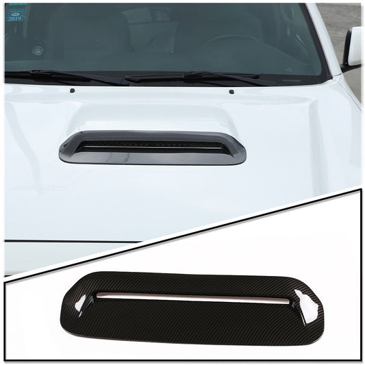 Carbon fiber engine hood air outlet vent cover trim for Toyota Tacoma 13-15 US 1