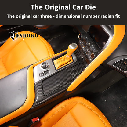 Real Carbon Fiber Interior Dashboard Trim Cover Decor Kit For Corvette C7 14-19 243