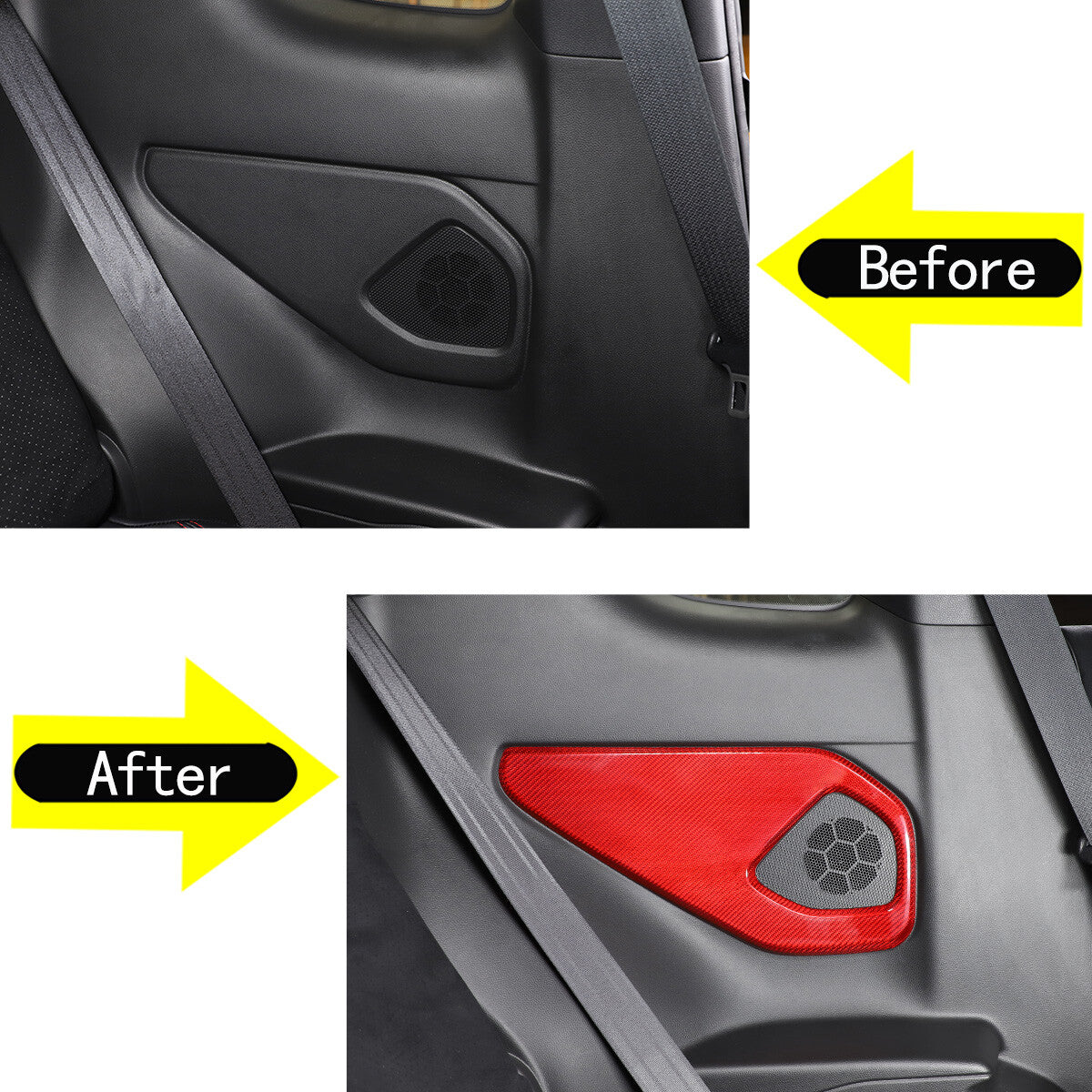 Red Real Carbon Fiber Interior Center Console Trim Set Kit For Subaru BRZ 22+ 107