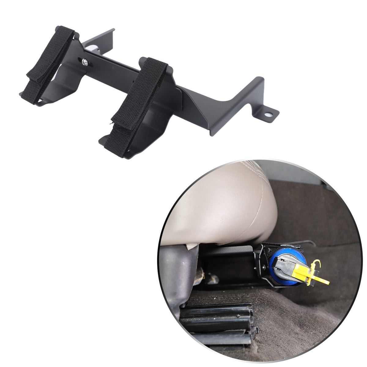 Black Alloy Passenger Seat Fire Extinguisher Bracket For Hummer H2 2003-2009 US 4