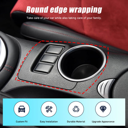 Real Carbon Fiber Center Console Cup Holder Trim For Nissan 370Z Z34 2009-2020 4