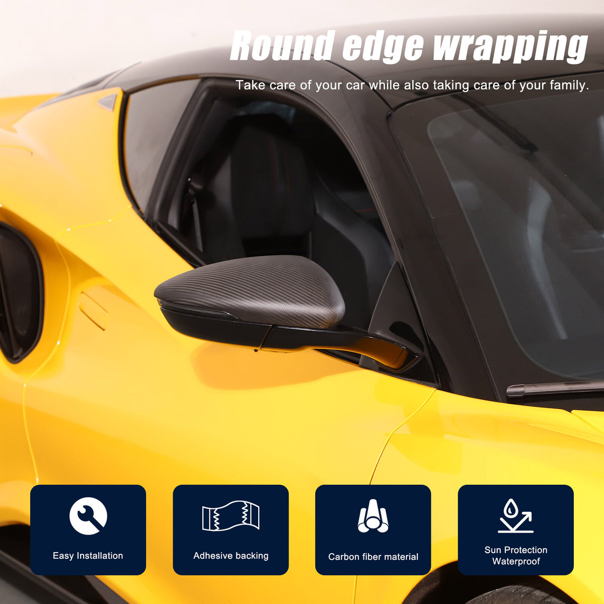 Matte Real Carbon fiber Side Rear Mirror Cover Caps Trim For Lotus EMIRA 2021-25 2