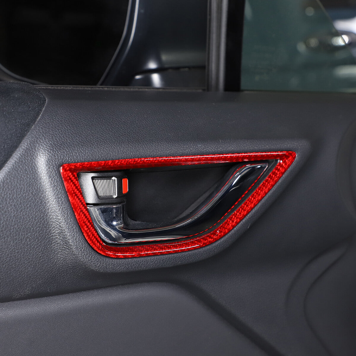 Red Real Carbon Fiber Interior Center Console Trim Set Kit For Subaru BRZ 22+ 23
