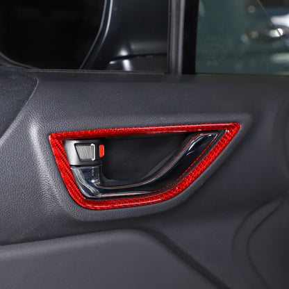 Red Real Carbon Fiber Interior Center Console Trim Set Kit For Subaru BRZ 22+ 23