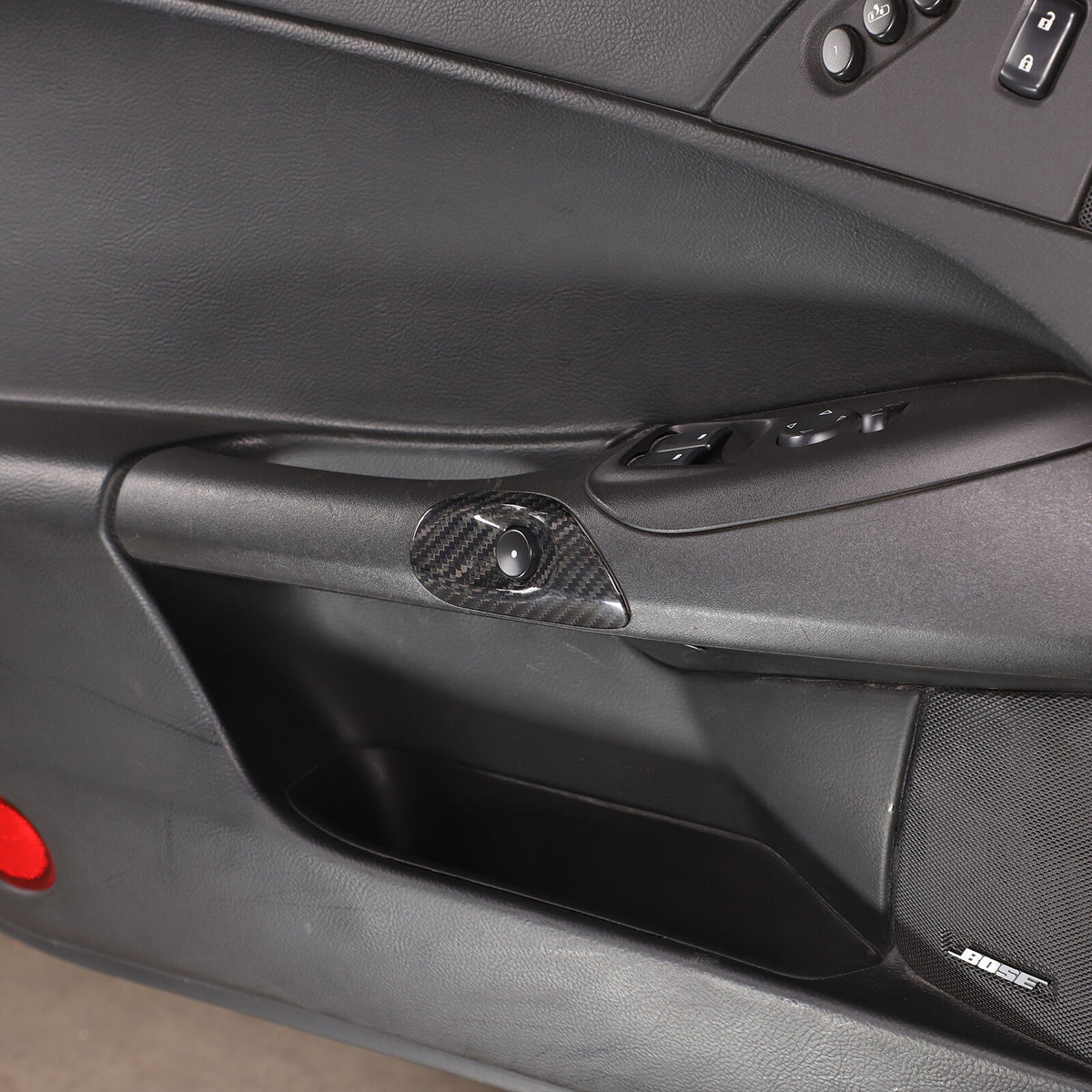 Real Dry Carbon Fiber Door Window Lift Switch Button Trim For Corvette C6 05-13 24