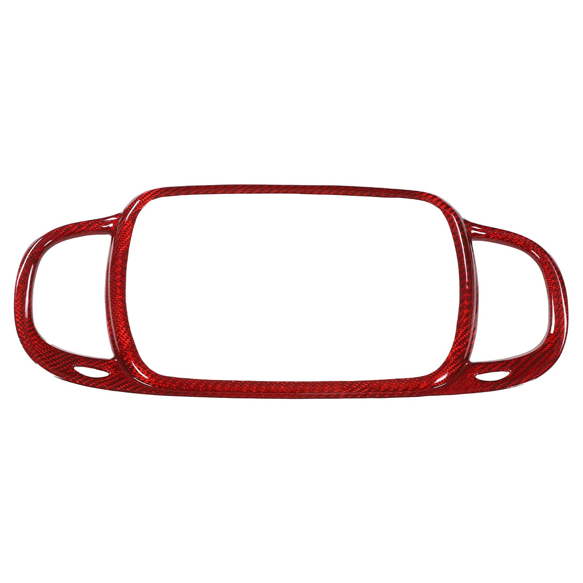 Red Real Carbon Fiber Center Console Air Outlet Trim For Fiat 500 2016+ 4