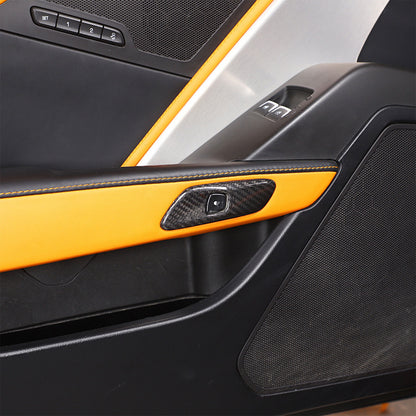 Real Carbon Fiber Interior Dashboard Trim Cover Decor Kit For Corvette C7 14-19 53