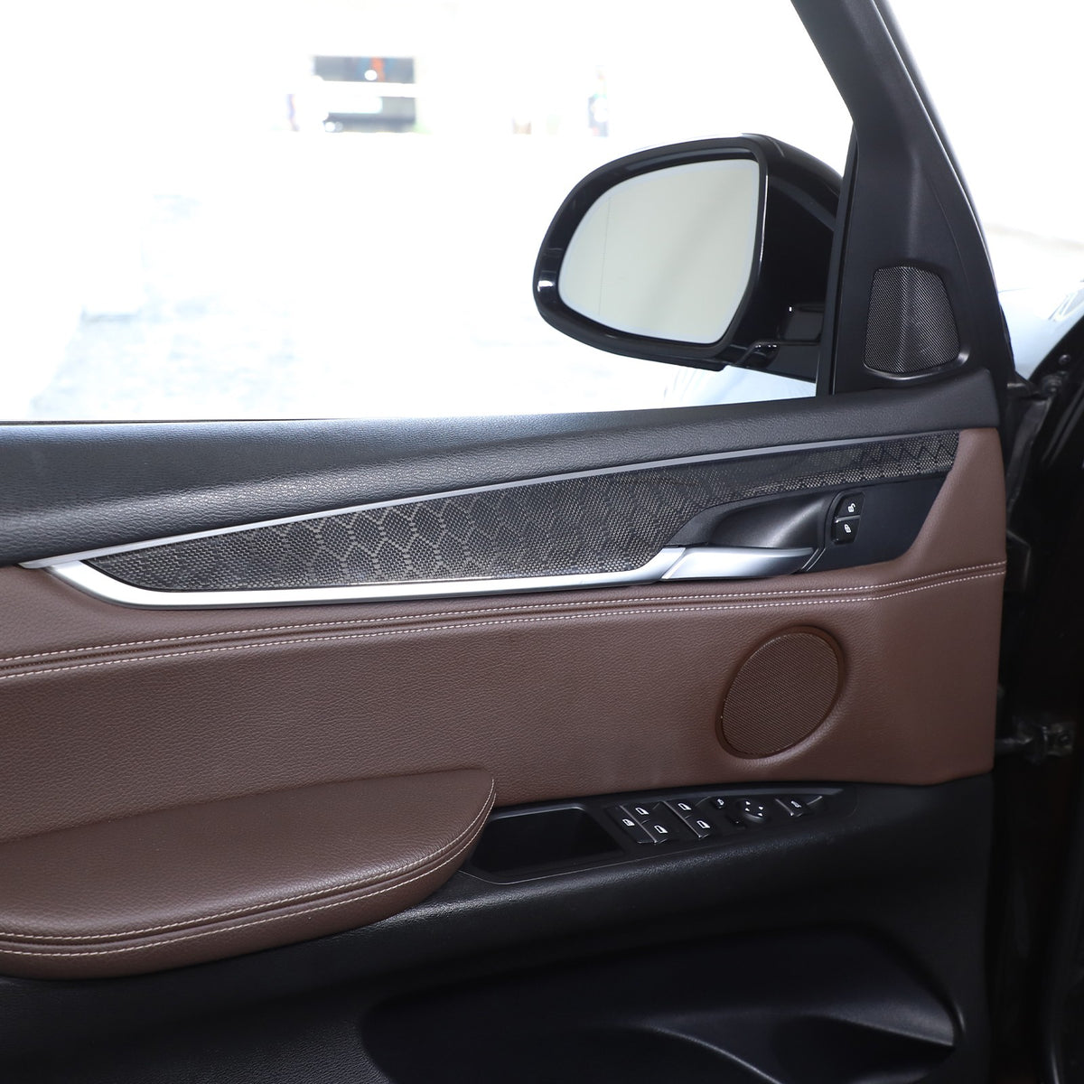 Hondycomb Carbon Fiber Interior Door Panel Trim Cover For BMW X5 X6 F15 F16 14+ 18