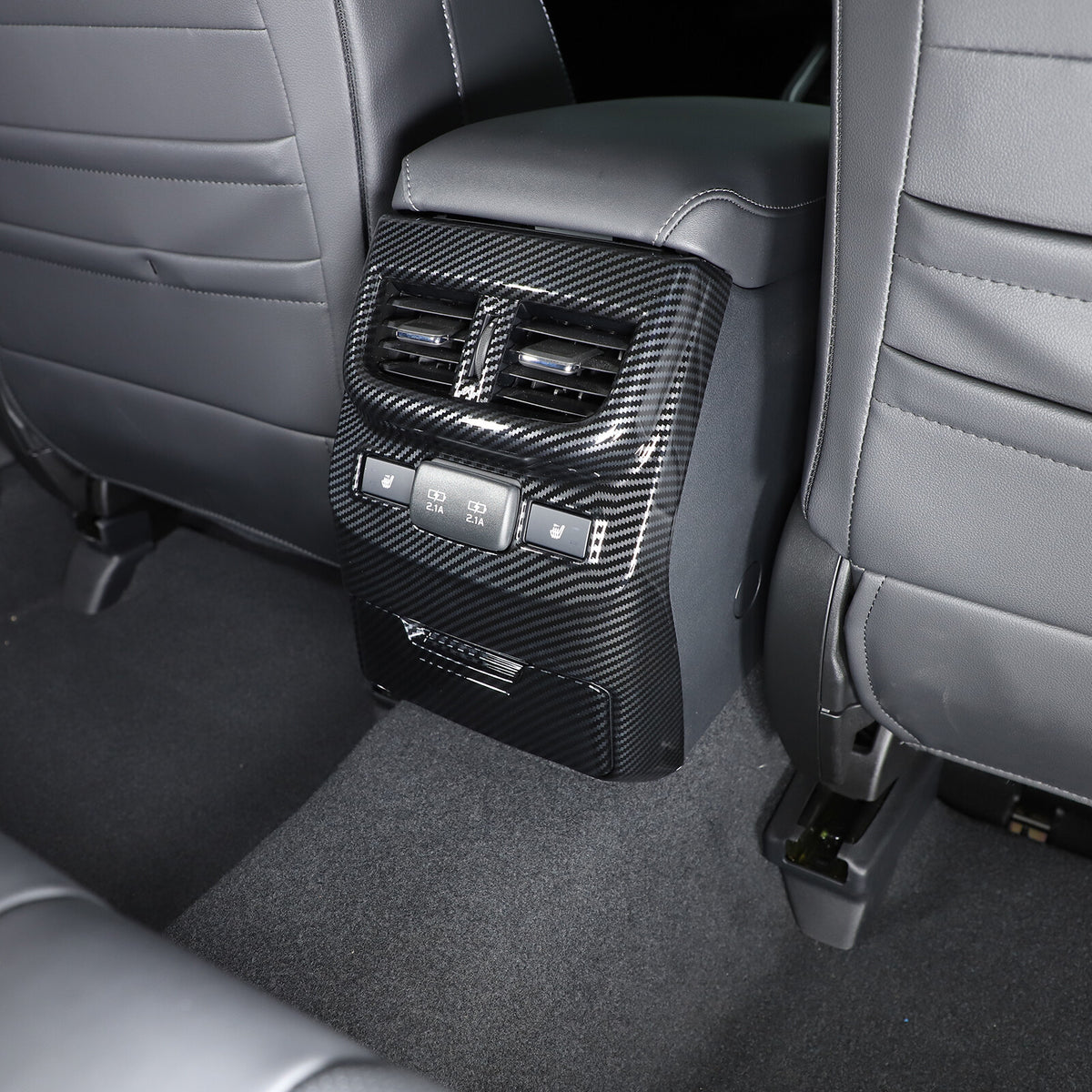ABS Carbon Fiber Rear Air Vent Outlet Cover Trim For ​Subaru Outback 2021-2023 2