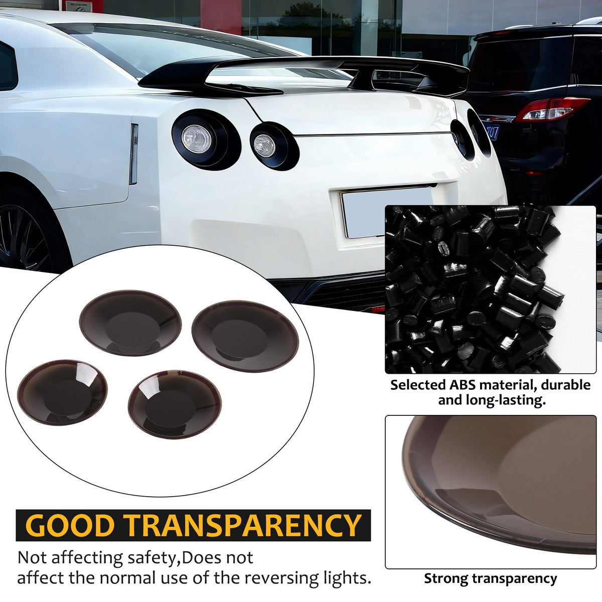 Smoked Tail Light Covers Rear Light Guards Exterior For Nissan GTR R35 08-16 22