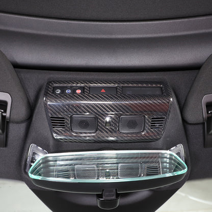Real Dry Carbon fiber Roof Reading Light Panel Trim For Corvette C8 2020-26 4