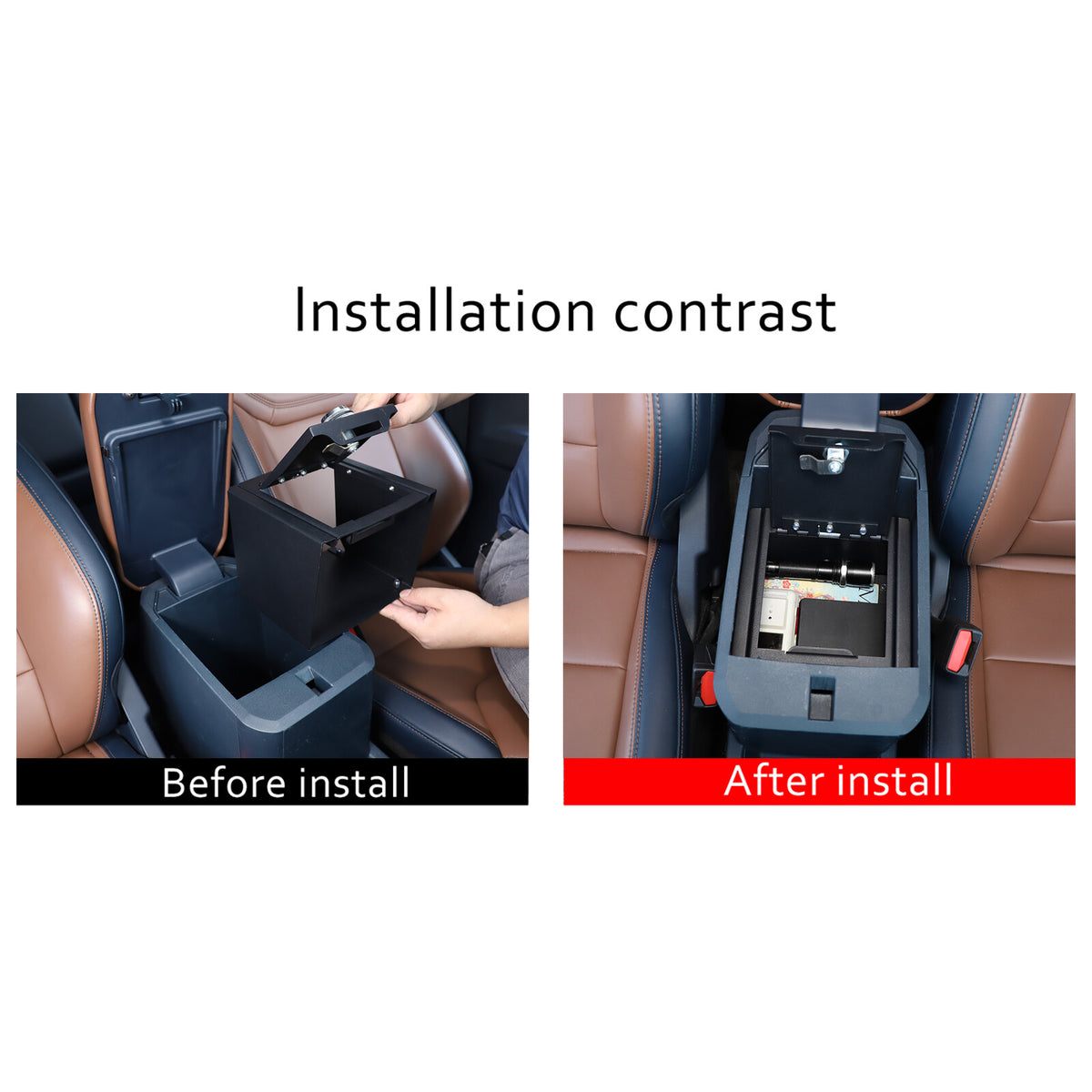 Interior Console Lock Security Storage Vault Safe Box For Ford Maverick 2022 18