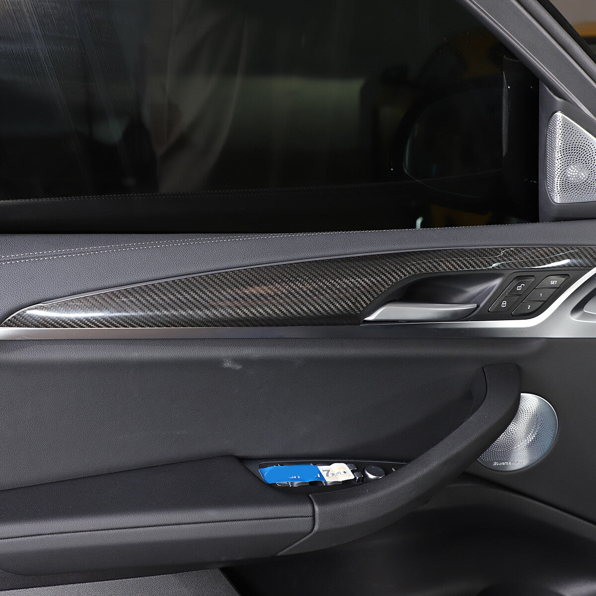 Real Dry Carbon Fiber Interior Door Panel Trim For BMW X3 G01 X4 G02 2018-2024 7