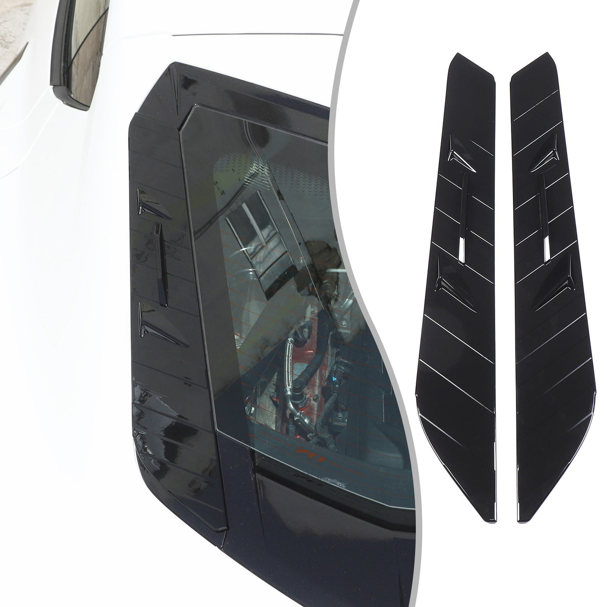 Piano Black ABS Rear Hatch Hood Wash Waterproof Seal Trim For Corvette C8 20+ US 20