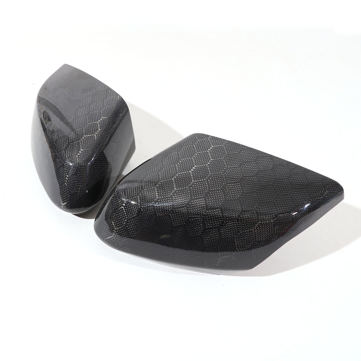 Honeycomb Real Carbon Fiber Side Mirror Cover Trim For Corvette C8 2020-2026 2