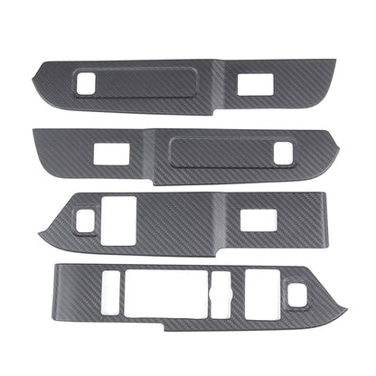 Red Carbon Fiber Window Lift Button Panel Cover Trim For LR Defender 110 20-24 12
