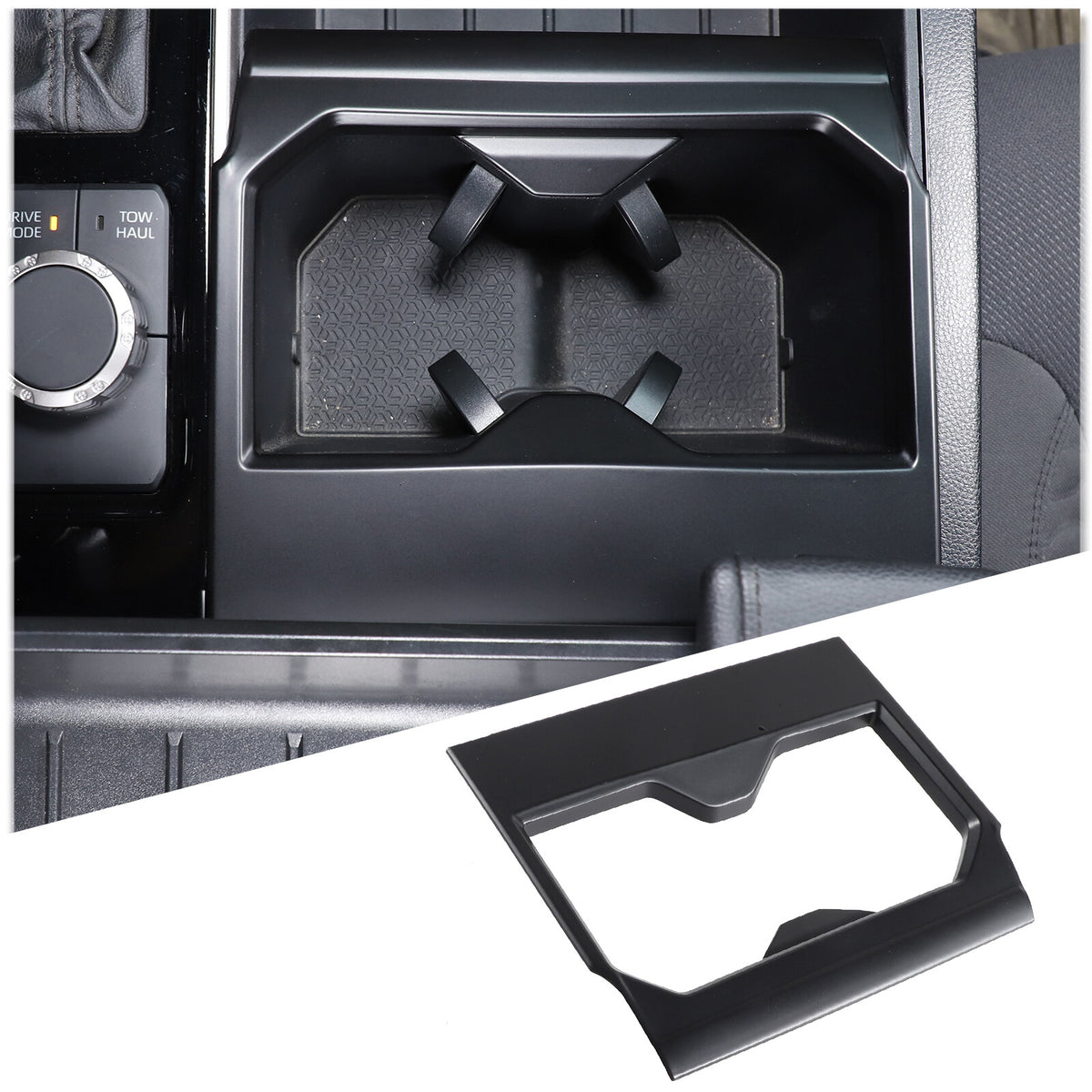 Matte Black ABS Interior Decoration Cover Trim Kit For Toyota Tundra 2022-26 US - Variants 16-20 15