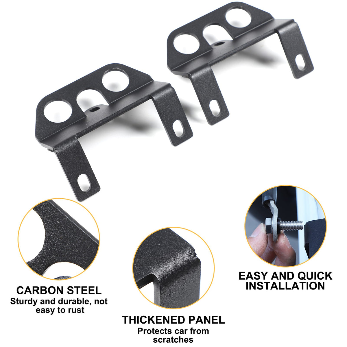 Black Carbon Steel Tailgate Anchor Trim For Nissan Frontier D41 2022+ 3