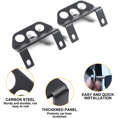Black Carbon Steel Tailgate Anchor Trim For Nissan Frontier D41 2022+ 3