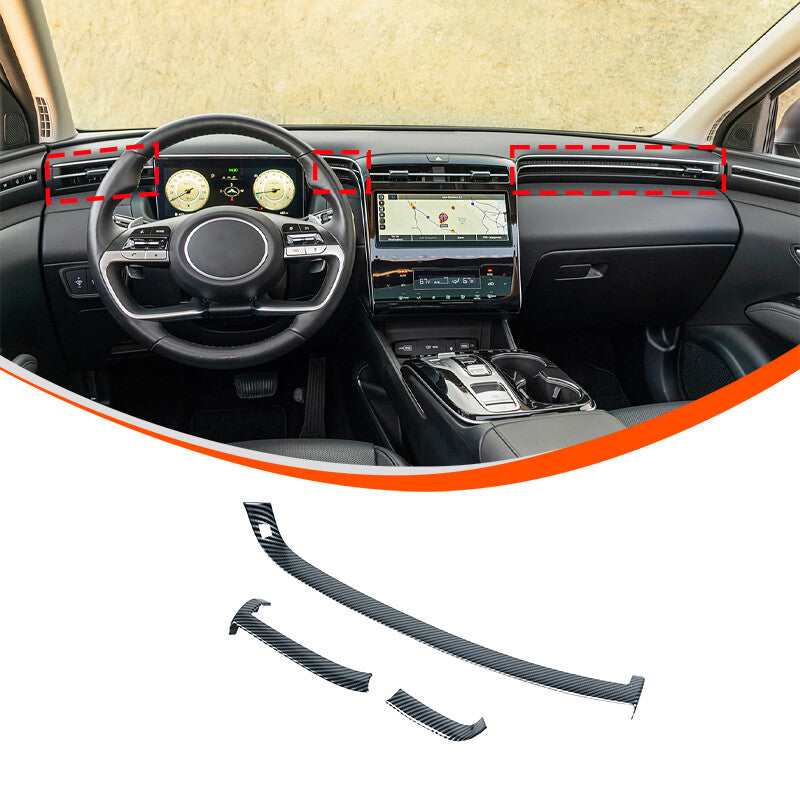 Interior Dashboard Center Console Air Vent Trim Cover For Hyundai Santa Cruz 22+ 8