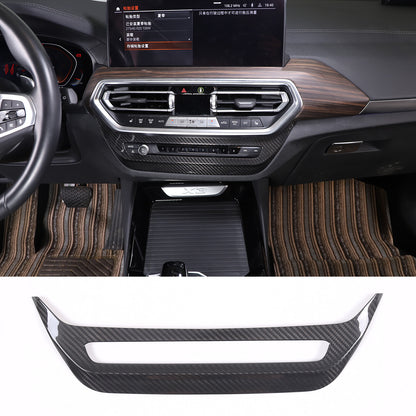 Real Carbon Fiber Air Vent CD Panel Cover Trim For BMW X3 G01 X4 G02 2022-2024 17